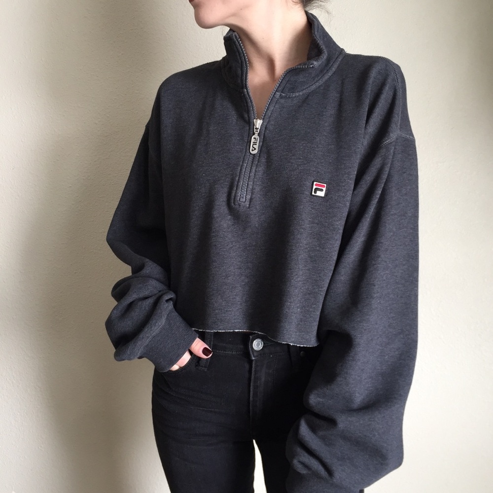 ❌SOLD❌Fila cropped half zip